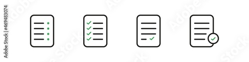 Document icon. File sign. Document page vector note.