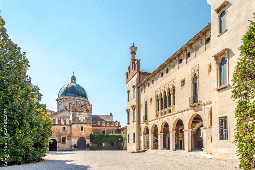 View at the Courtyard of Thiene Castle - Italy