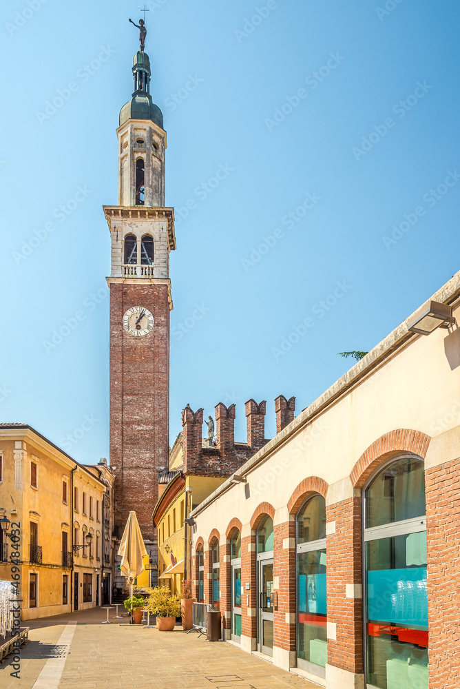View at the Bell tower of Thiene, Italy