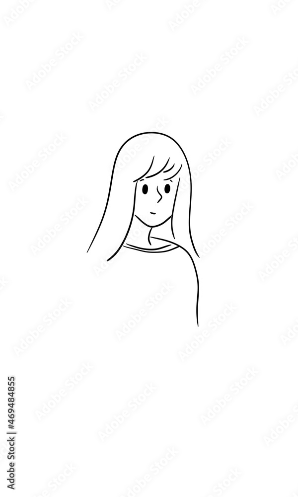 Sketch girl, line woman Sketch girl, line woman
