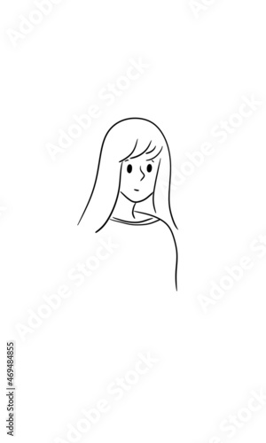 Sketch girl, line woman