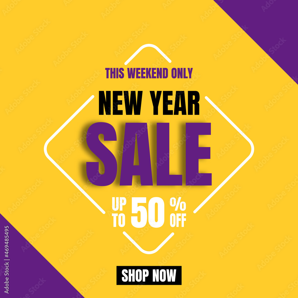 new year sale banner or poster.can be use for social media post new year sale banner or poster.can be use for social media post