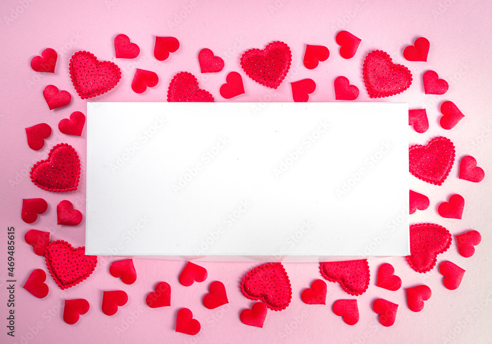 Valentine's frame with hearts Valentine's frame with hearts