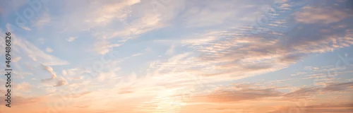 Panel kuchenny z motywem beautiful romantic sunset sky panorama