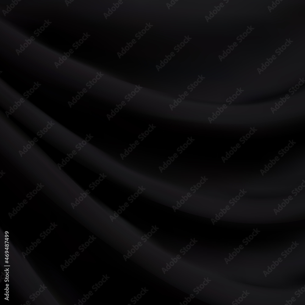 Abstract Black Satin Silky Cloth Fabric Textile Drape with Crease Wavy Folds background.With soft waves and,waving in the wind Texture of crumpled paper. object ,illustration. eps 10 Abstract Black Satin Silky Cloth Fabric Textile Drape with Crease Wavy Folds background.With soft waves and,waving in the wind Texture of crumpled paper. object ,illustration. eps 10