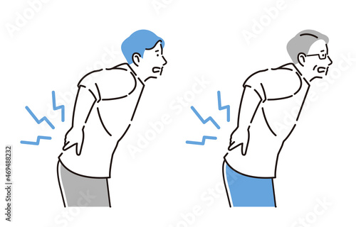 腰痛の男性セット