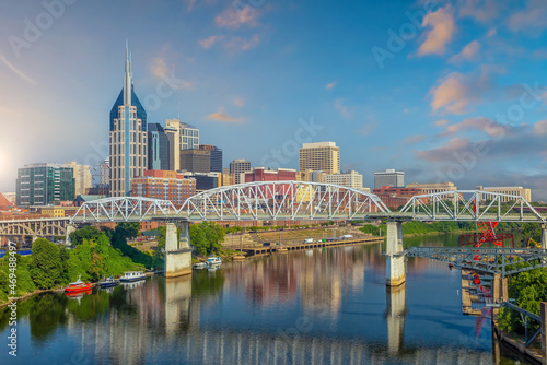 Nashville downtown city skyline cityscape of Tennessee