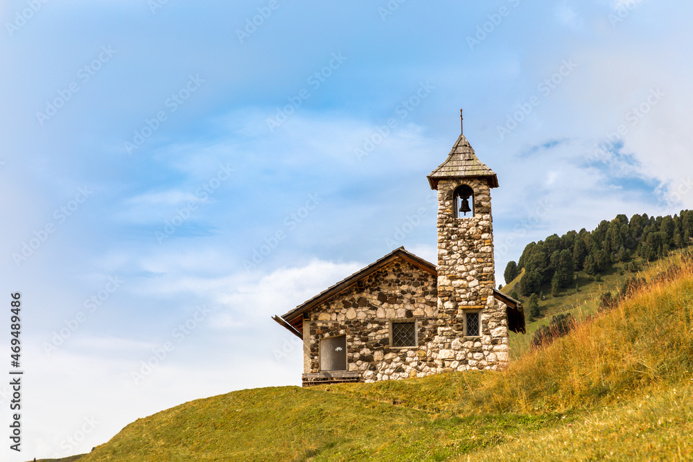 Fermeda Kapelle auf der Seceda, Gröden, Südtirol