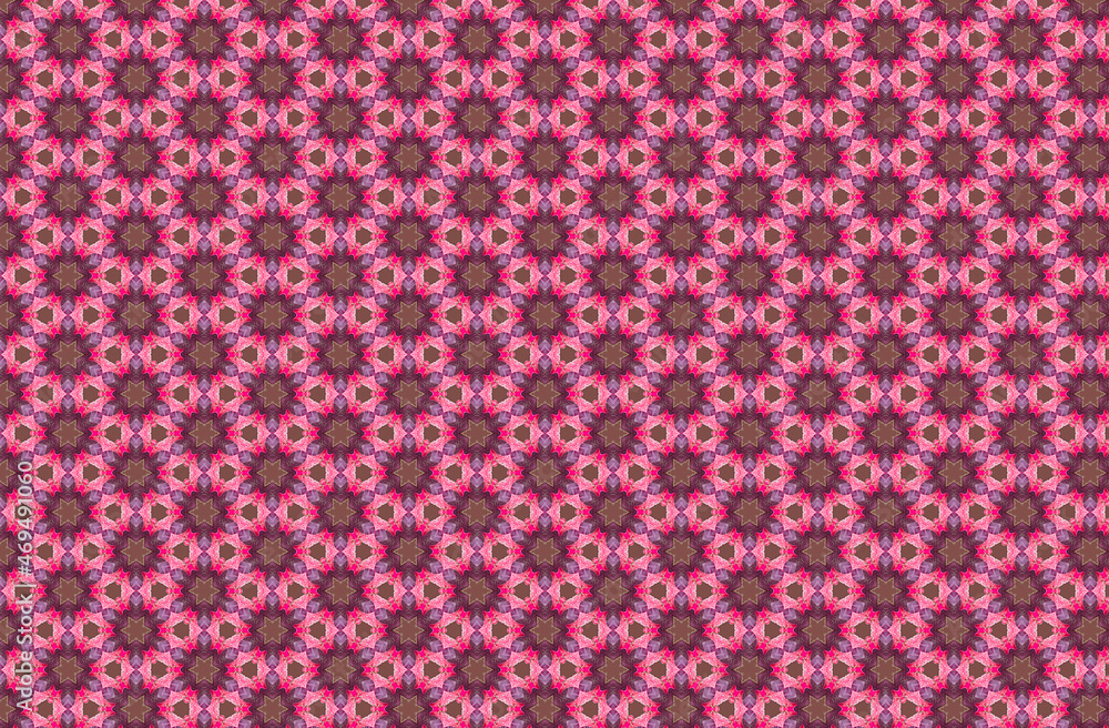 seamless pattern with pink flowers for creative designs