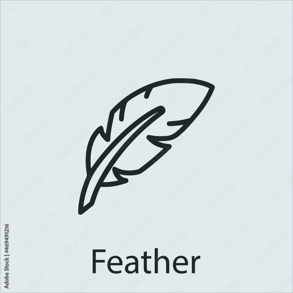 feather icon vector icon.Editable stroke.linear style sign for use web design and mobile apps,logo.Symbol illustration.Pixel vector graphics - Vector feather icon vector icon.Editable stroke.linear style sign for use web design and mobile apps,logo.Symbol illustration.Pixel vector graphics - Vector