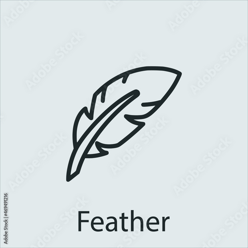 feather icon vector icon.Editable stroke.linear style sign for use web design and mobile apps,logo.Symbol illustration.Pixel vector graphics - Vector
