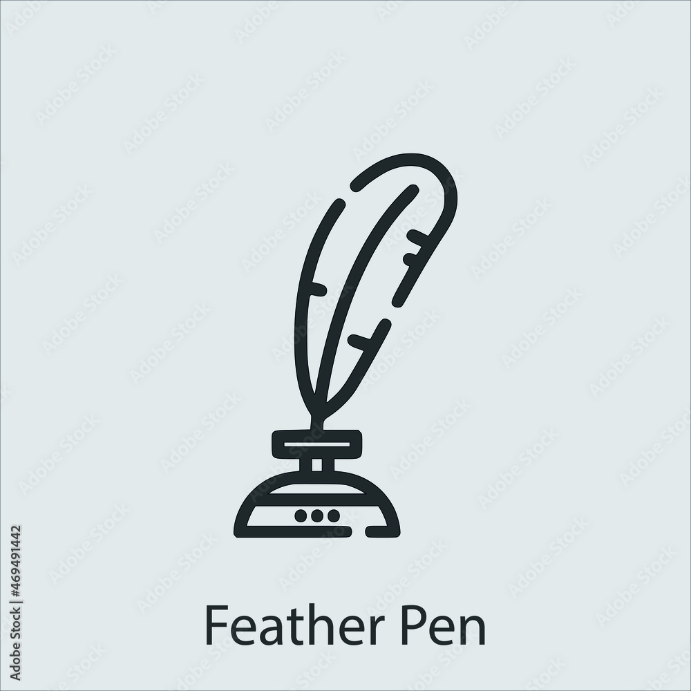 feather icon vector icon.Editable stroke.linear style sign for use web design and mobile apps,logo.Symbol illustration.Pixel vector graphics - Vector feather icon vector icon.Editable stroke.linear style sign for use web design and mobile apps,logo.Symbol illustration.Pixel vector graphics - Vector