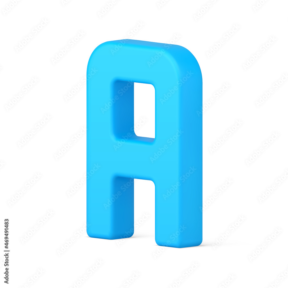A blue letter symbol 3d isometric icon vector illustration. Logotype alphabet font for stylish type A blue letter symbol 3d isometric icon vector illustration. Logotype alphabet font for stylish type