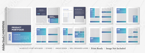 Modern product catalog design template, Company product catalogue design template, Minimalist product brochure template design