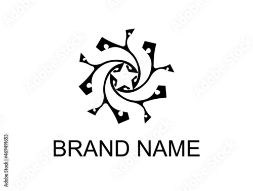 Star logo design, coral logo, spiral logo