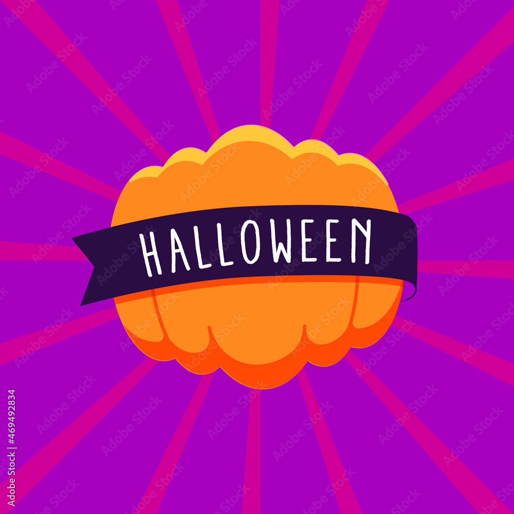 halloween pumpkin character. vector illustration	