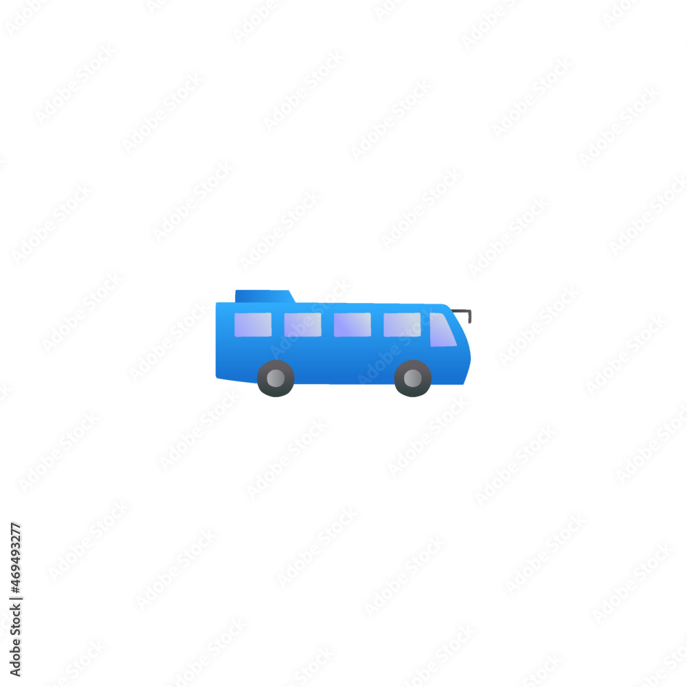 modern Bus, school bus, school transport icon in gradient color, isolated on white background