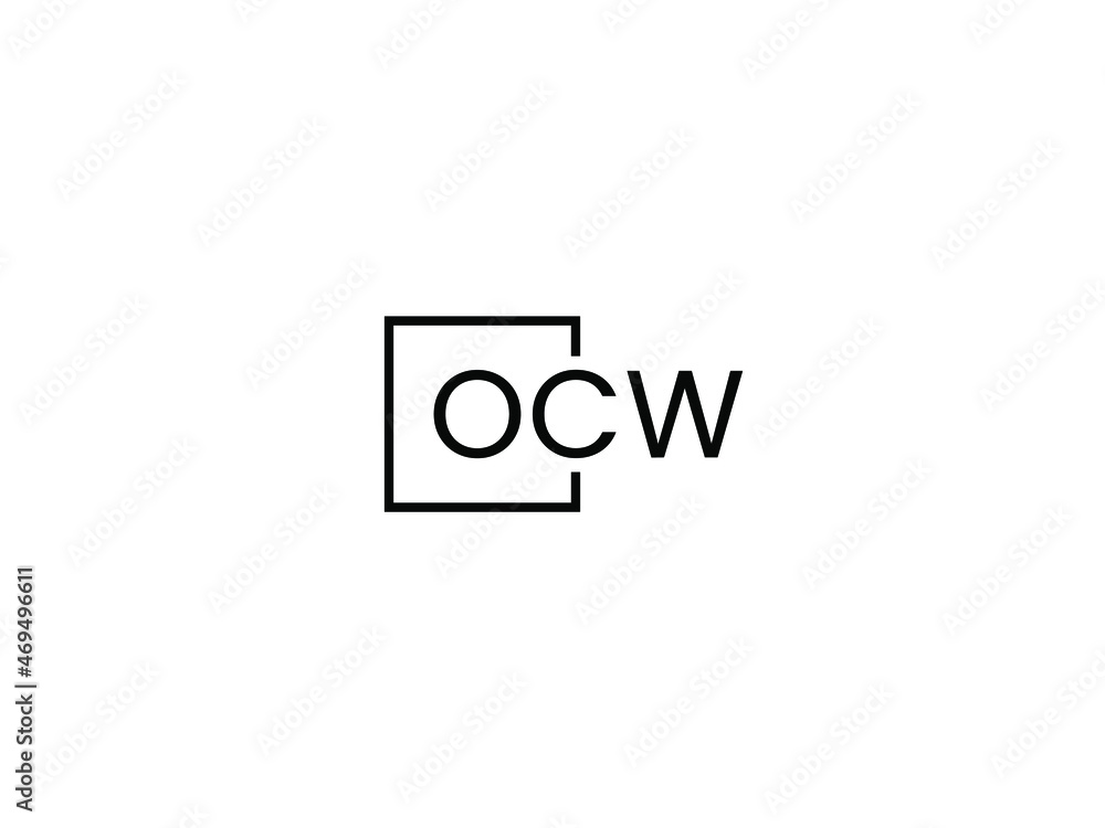 Obraz premium OCW letter initial logo design vector illustration