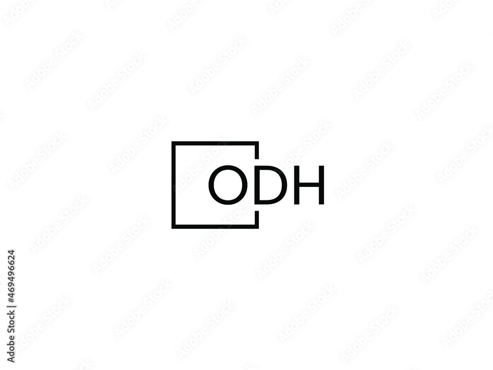 ODH letter initial logo design vector illustration ODH letter initial logo design vector illustration