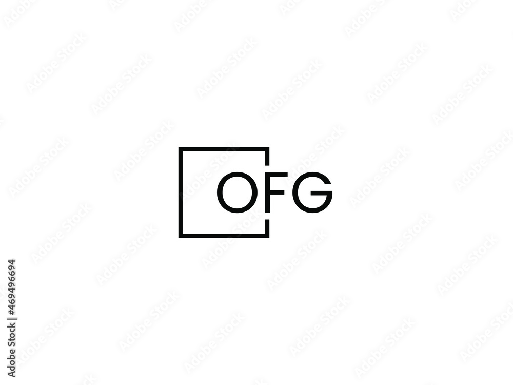 OFG letter initial logo design vector illustration OFG letter initial logo design vector illustration