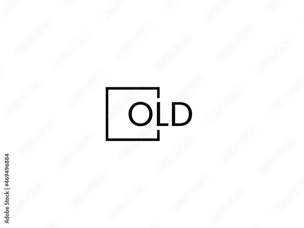 OLD letter initial logo design vector illustration OLD letter initial logo design vector illustration