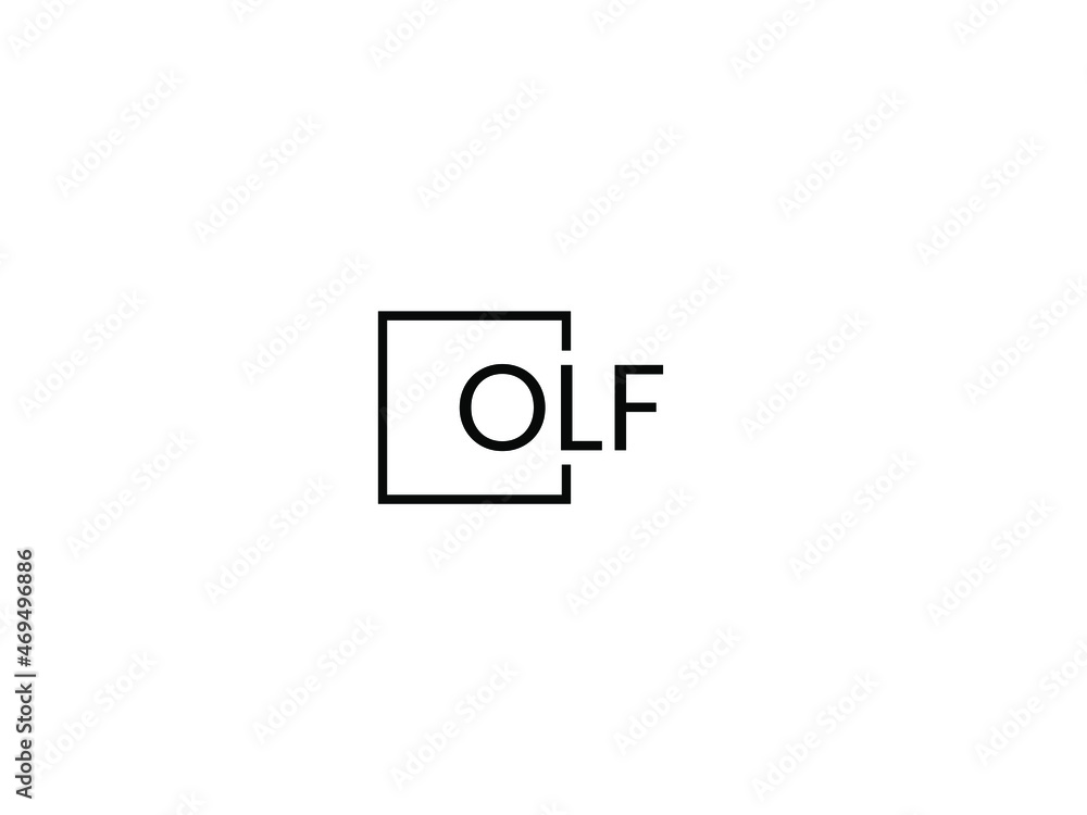 OLF letter initial logo design vector illustration
