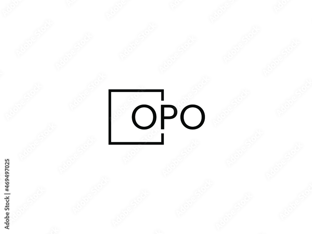 Obraz premium OPO letter initial logo design vector illustration