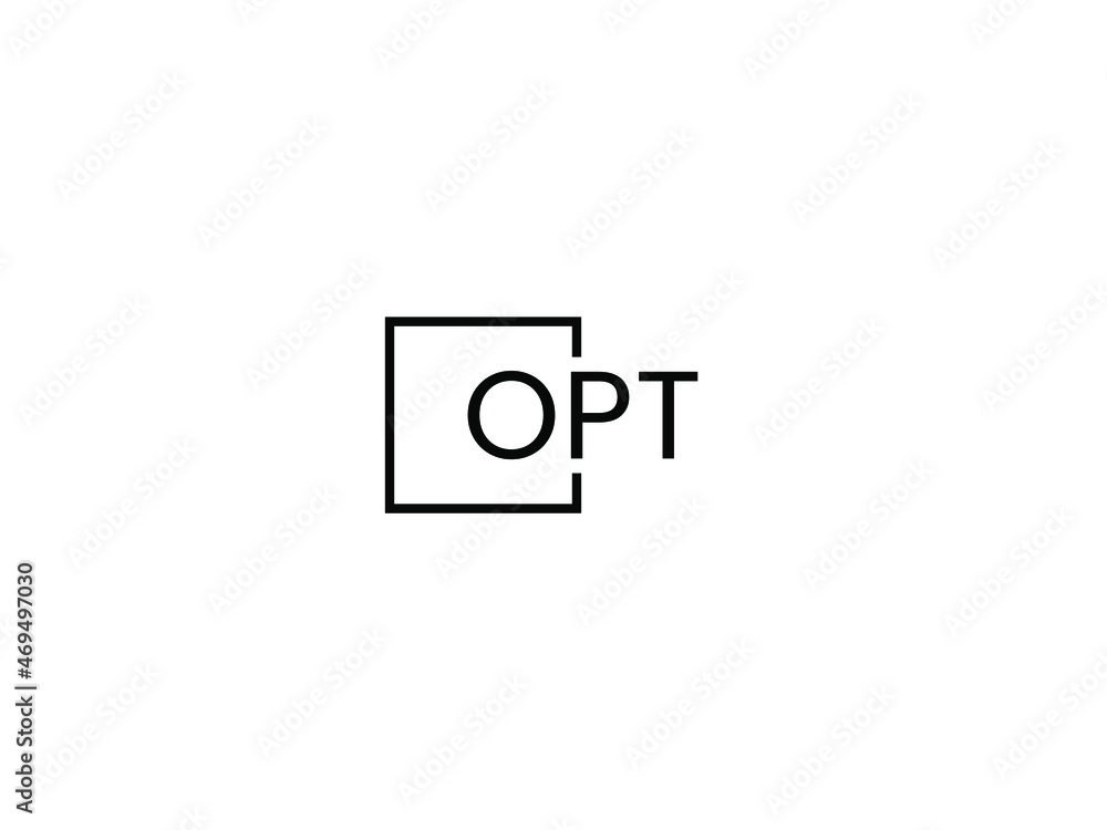 OPT letter initial logo design vector illustration