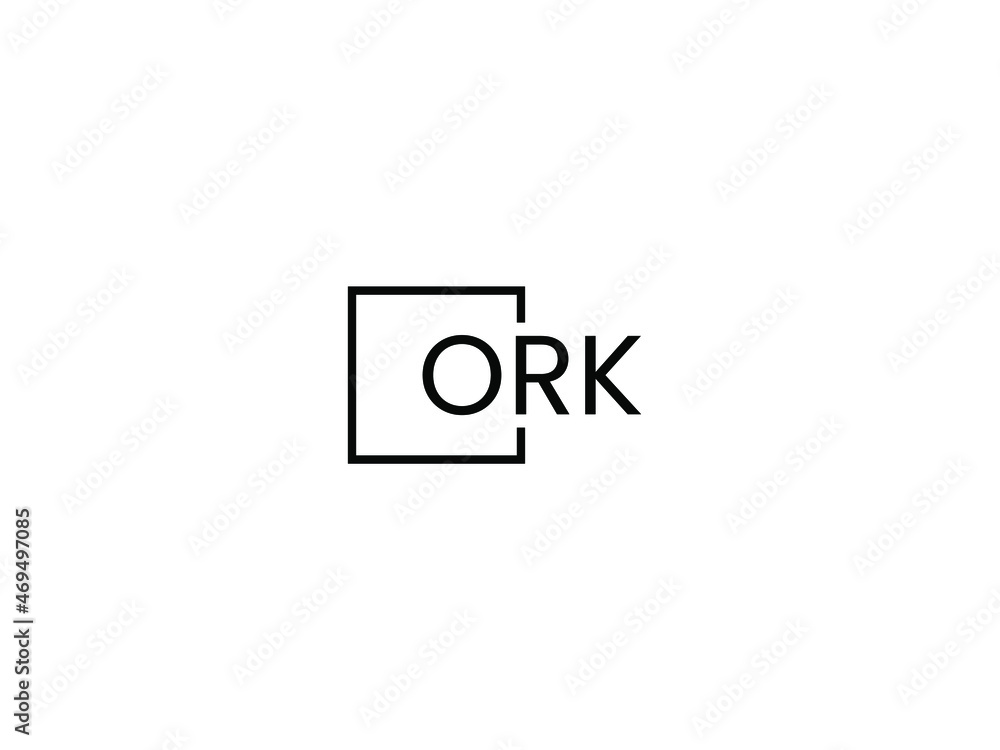 Obraz premium ORK letter initial logo design vector illustration
