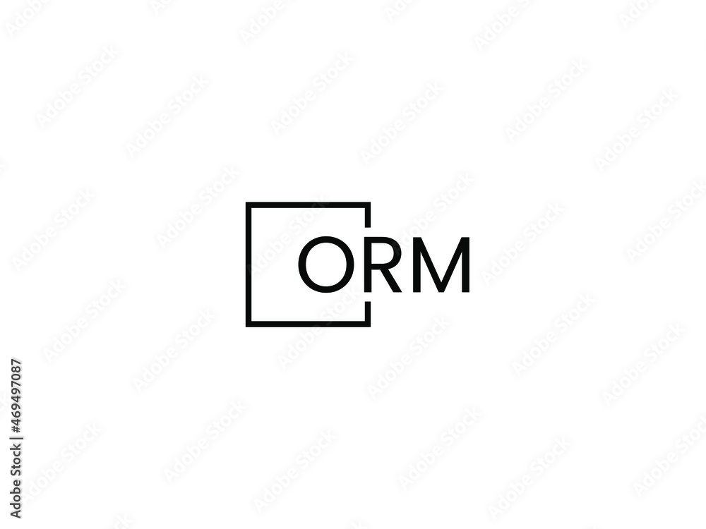 Obraz premium ORM letter initial logo design vector illustration