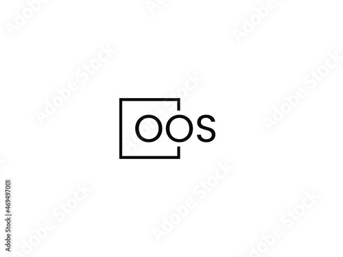 OOS letter initial logo design vector illustration
