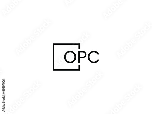 OPC letter initial logo design vector illustration