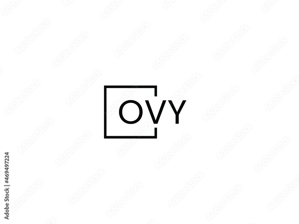 Obraz premium OVY letter initial logo design vector illustration