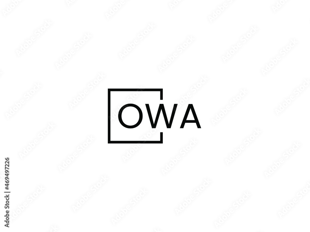 Obraz premium OWA letter initial logo design vector illustration