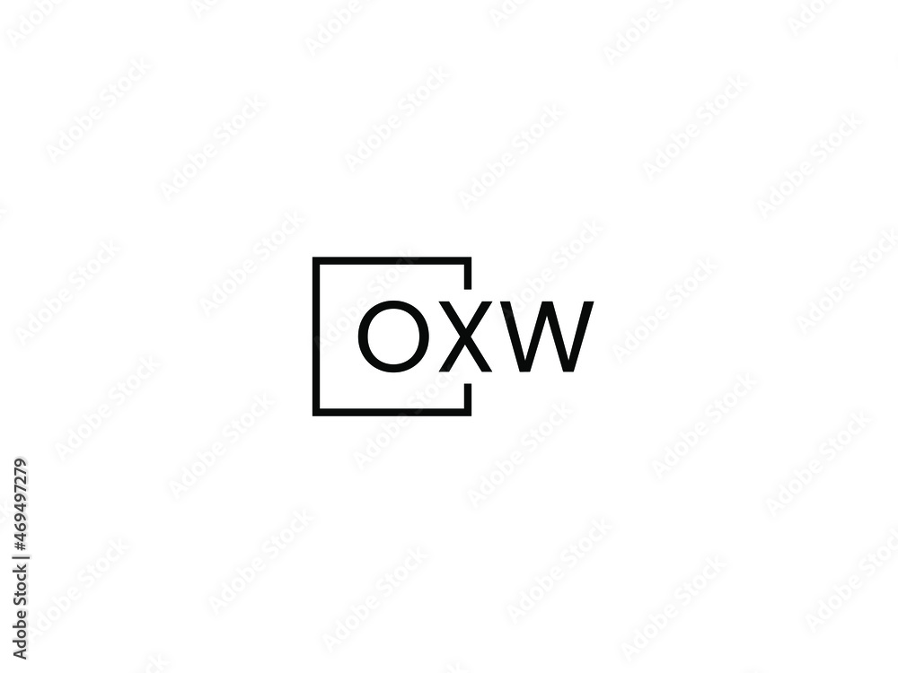 Obraz premium OXW letter initial logo design vector illustration