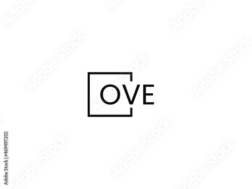 OVE letter initial logo design vector illustration