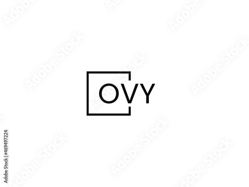 OVY letter initial logo design vector illustration