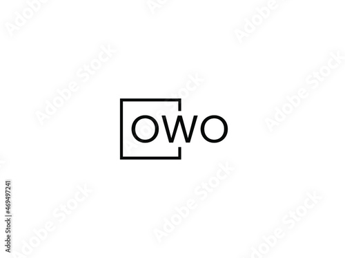 OWO letter initial logo design vector illustration