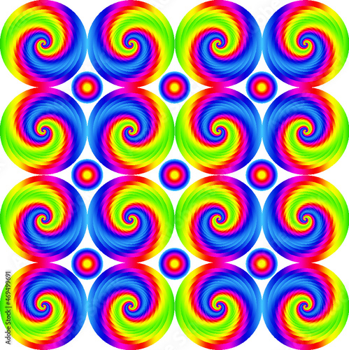 Rainbow circles. Abstract wallpaper. Pattern.