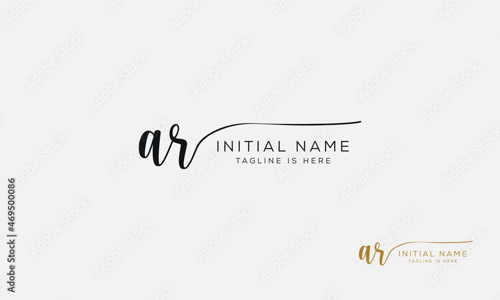 AR RA Signature initial logo template vector AR RA Signature initial logo template vector