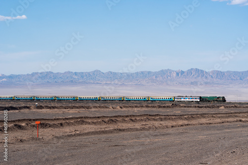Wallpaper Mural A landscape view of Naein, Iran, in May 2018, featuring a vast plain with rolling hills and a clear sky, capturing the natural beauty of the region. Torontodigital.ca