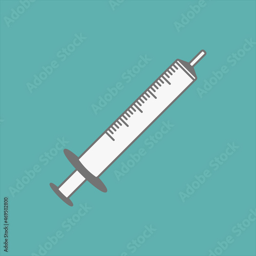 Syringe vaccine. grafting vector illustration