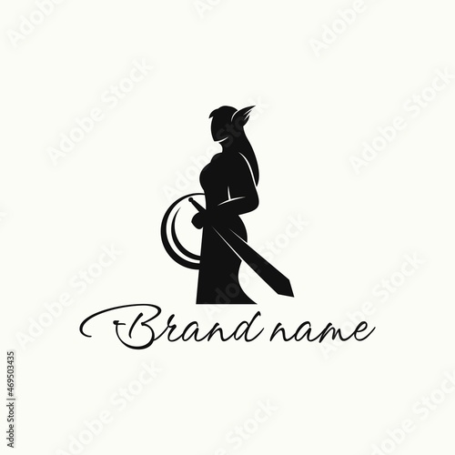 simple female vakirie logo. vector illustration for business logo or icon