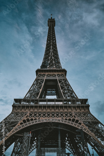 Eiffel Tower in Paris, without illumination