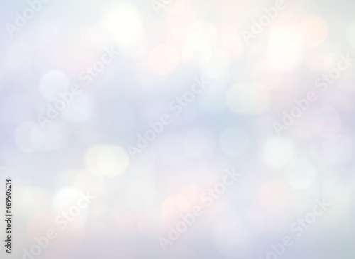 Subtle bokeh blur pattern on white airy blank background. Light pastel soft texture.
