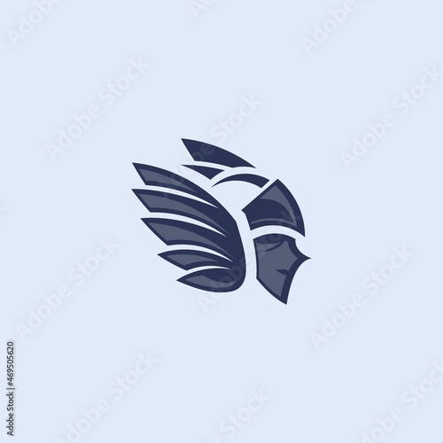 simple valkyrie logo. vector illustration for business logo or icon