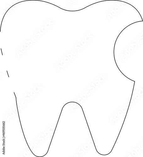 dental icons caries and teeth