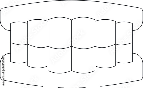 dental icons denture and dentist