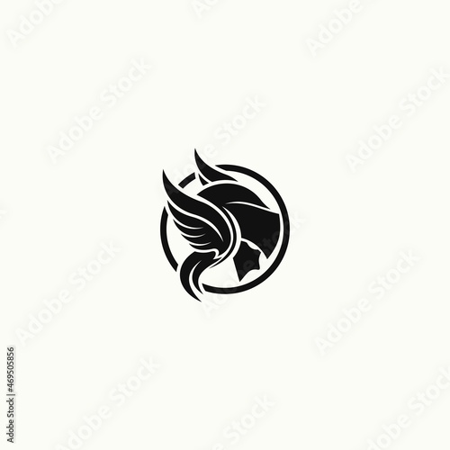simple valkyrie logo. vector illustration for business logo or icon