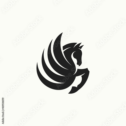 simple vegasus logo. vector illustration for business logo or icon